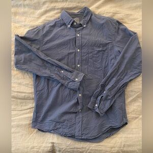 J. Crew - Long Sleeve Button Down - Large - Slim - Oxford Material - Light Blue